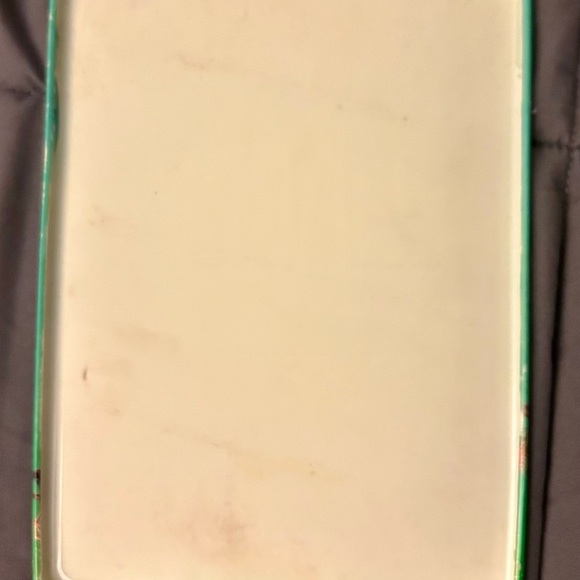 I pad cover green w Palm tree pattern.  Silver text - Picture 4 of 4